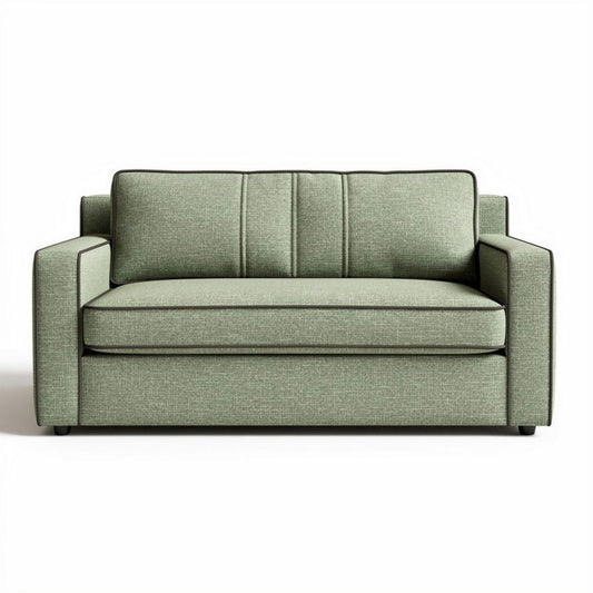 Tweed bank met twee zitplaatsen in groen 180 x 90 x 85cm